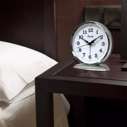 Equity by La Crosse 5.50 in. Round Chrome Wind-Up Bell Alarm Clock with Luminous Hands thumbnail 6