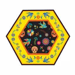 Sugar Plum Party SugarPlum Collection Day of the Dead Hexagon Paper Salad Plates, 16-Piece Set thumbnail 1