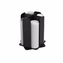 Mind Reader Black Coffee Pod and Condiment Organizer Station with Cup and Lid Storage thumbnail 3