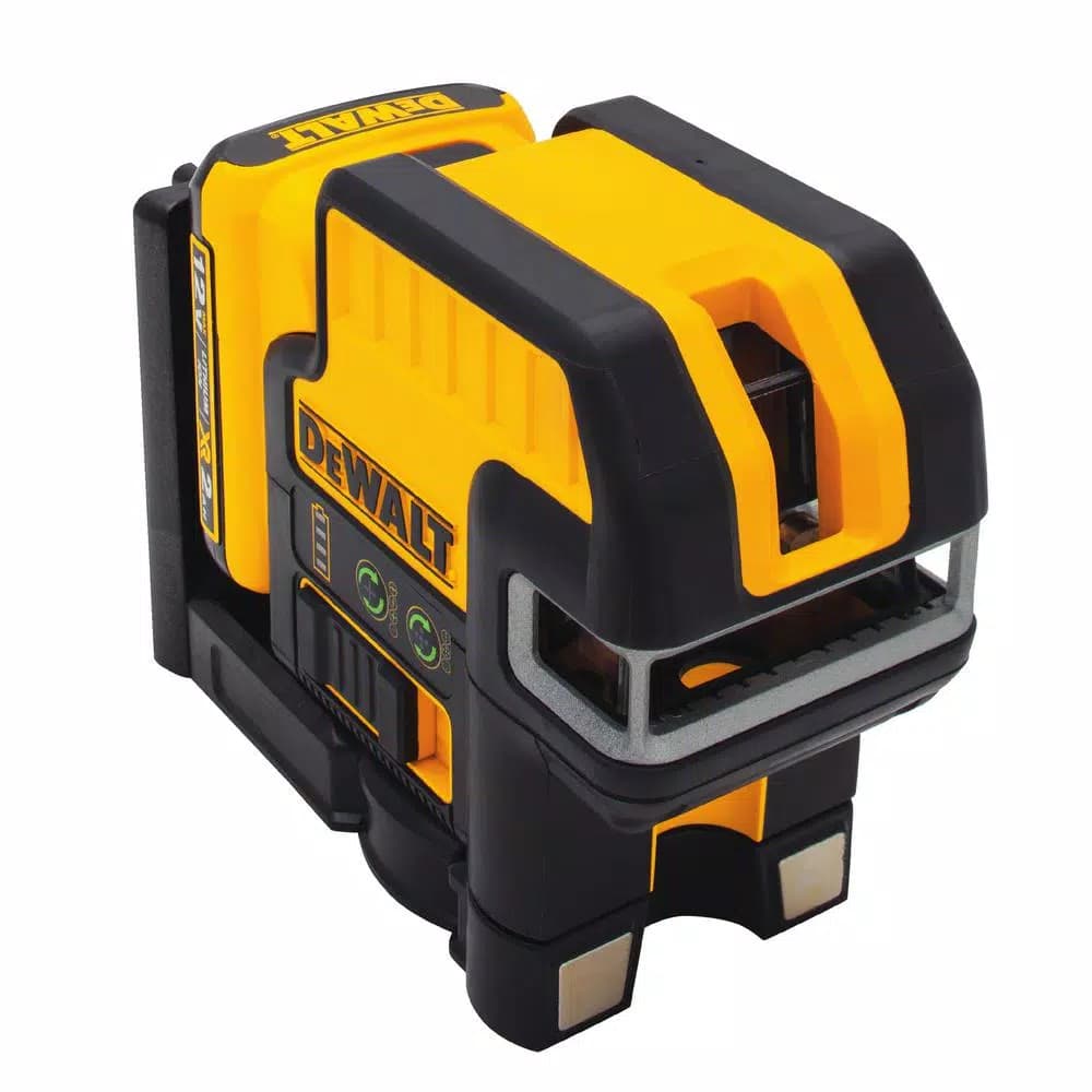 DEWALT 12V MAX Green Self-Leveling 5-Spot & Cross Line Laser Kit with 2Ah Battery, Charger & TSTAK Case