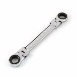 TEKTON 11/16 in. x 3/4 in. Flex-Head Ratcheting Box End Wrench thumbnail 1