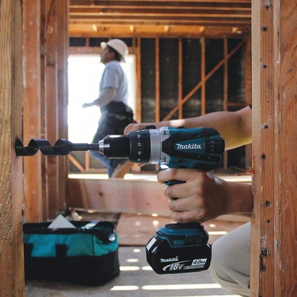 Makita 18V LXT Cordless 1/2 in. Hammer Driver-Drill Kit with (2) 4.0 Ah Batteries, Charger, and Hard Case