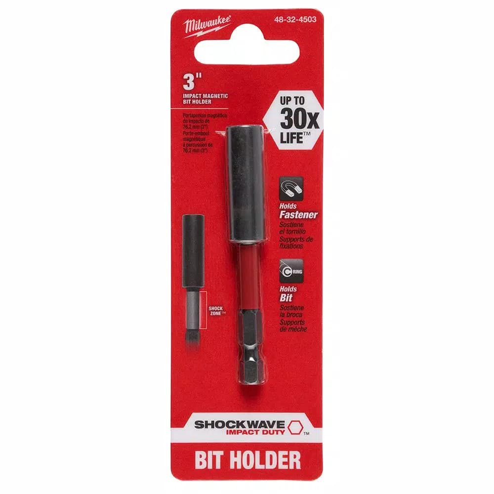 Milwaukee SHOCKWAVE 3 in. Magnetic Impact Duty Bit Holder