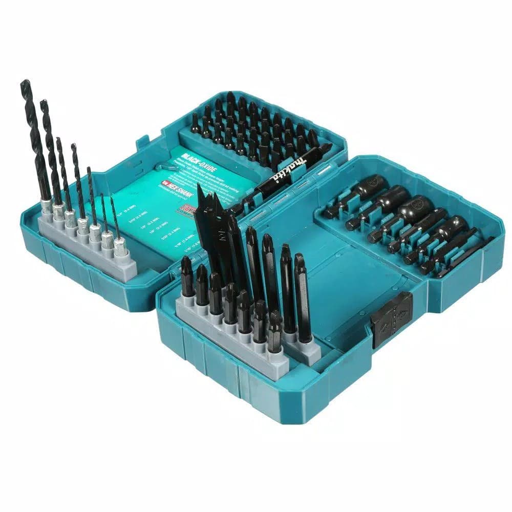 Makita T-01725 70-Piece Impact Drill-Driver Bit Set, S2 Steel
