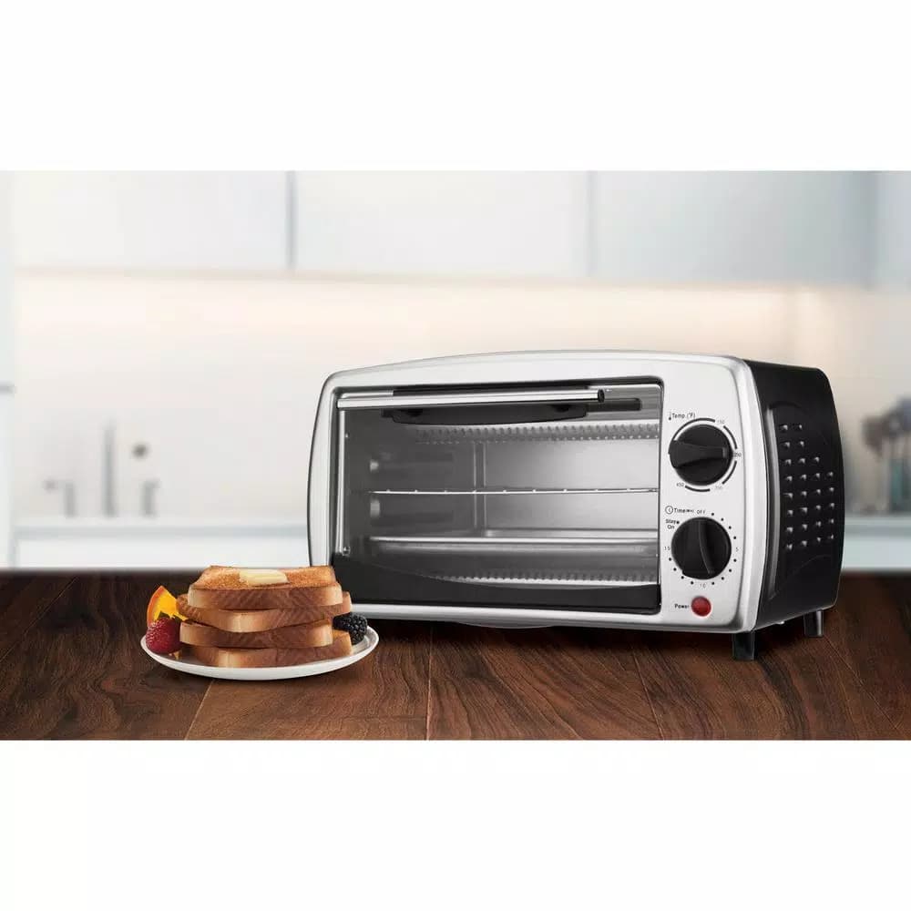 Brentwood Appliances TS-345B 4-Slice Toaster Oven and Broiler, 700W, Black