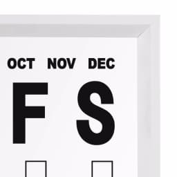 Kate and Laurel Calter White Acrylic Monthly Erasable Wall Calendar Memo Board thumbnail 3