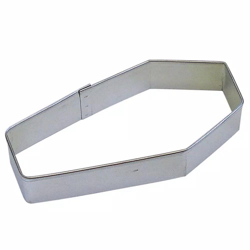 CybrTrayd-R&M 12-Piece 4 in. Coffin Tinplated Steel Cookie Cutter Set with Recipe