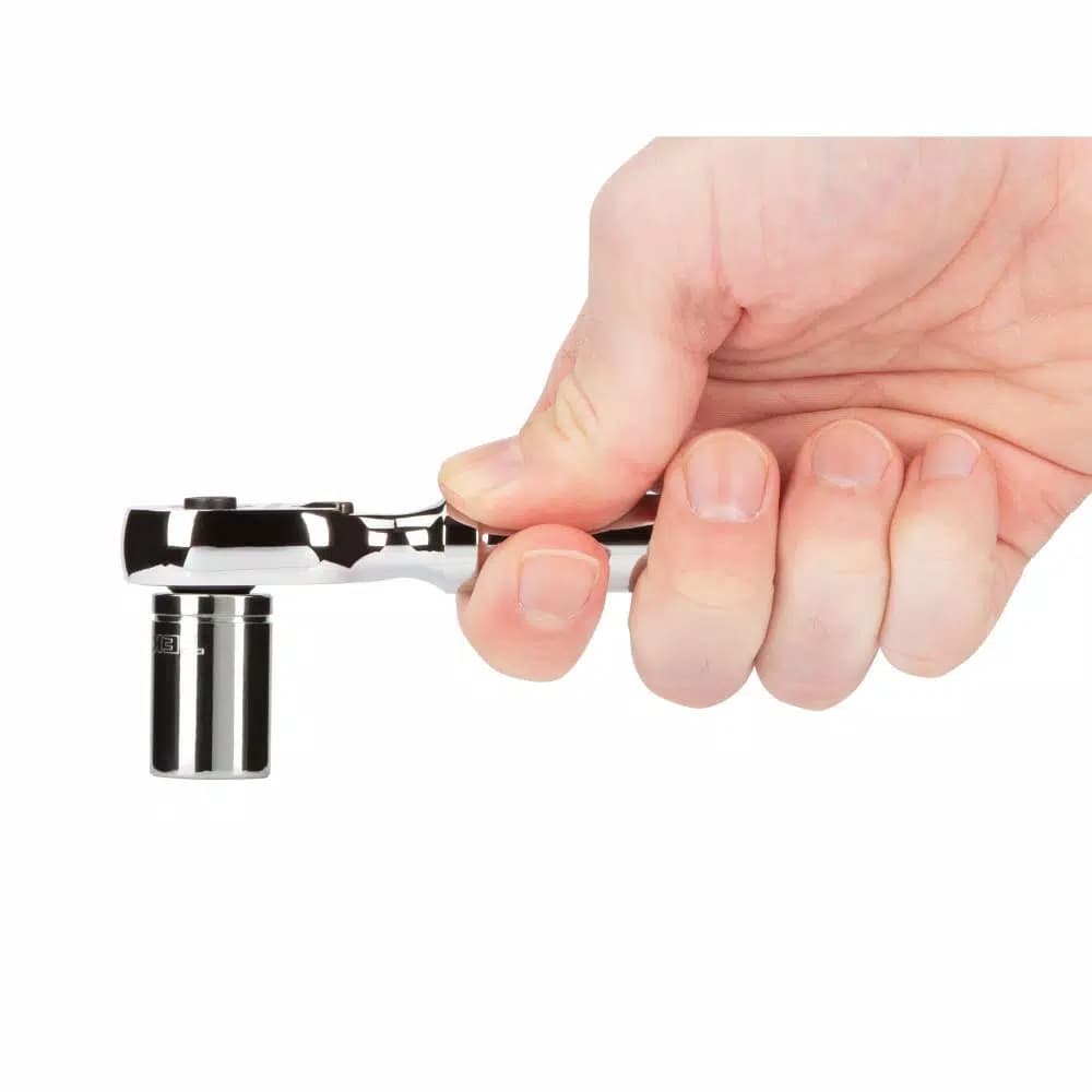 Tekton 3/8 in. Drive x 4.5 in. Quick-Release Ratchet, 90-Tooth Stubby Design