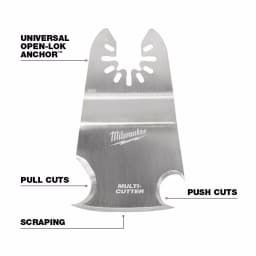 Milwaukee OPEN-LOK 3-in-1 Stainless Steel Oscillating Multi-Tool Cutting and Scraper Blade thumbnail 3