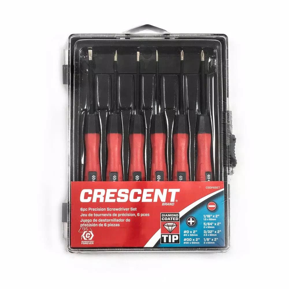 Crescent 6-Piece Precision Screwdriver Set for Electronics and Jewelry Repair