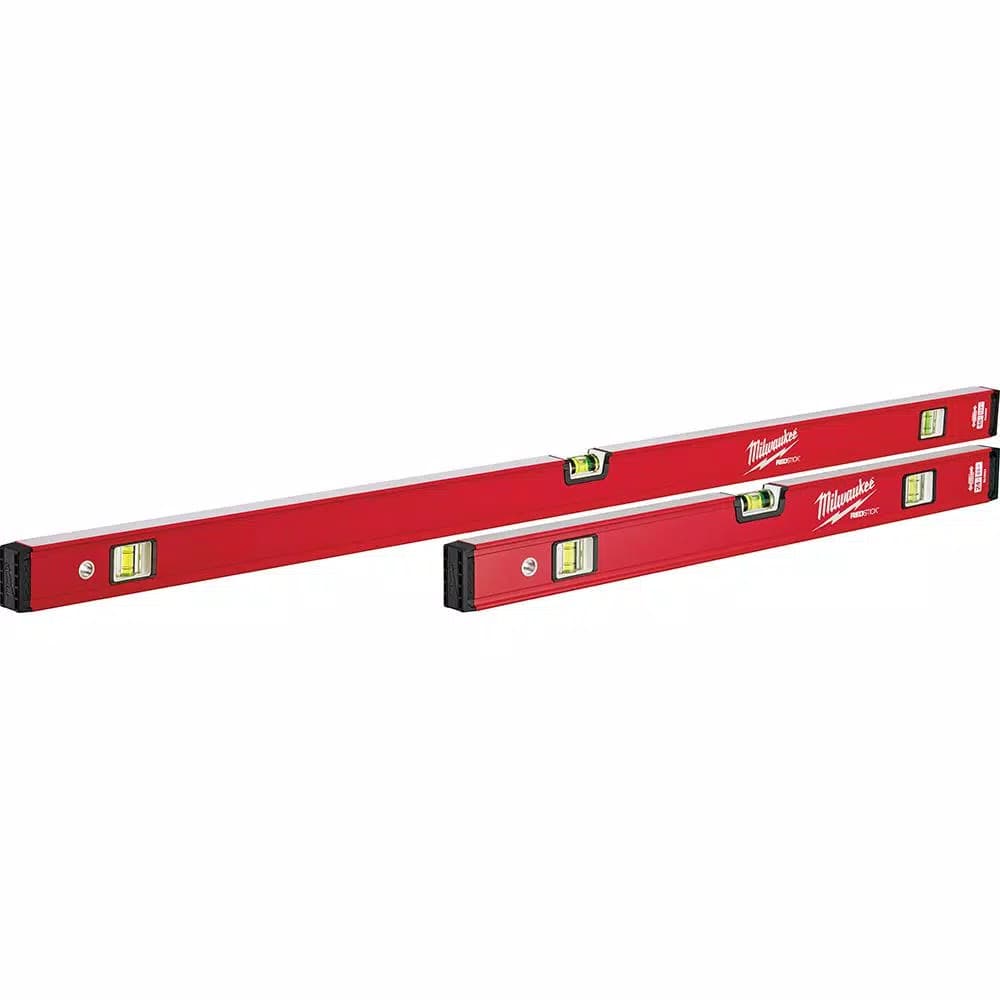 Milwaukee REDSTICK Compact Box Level Set, 24 in. and 48 in.