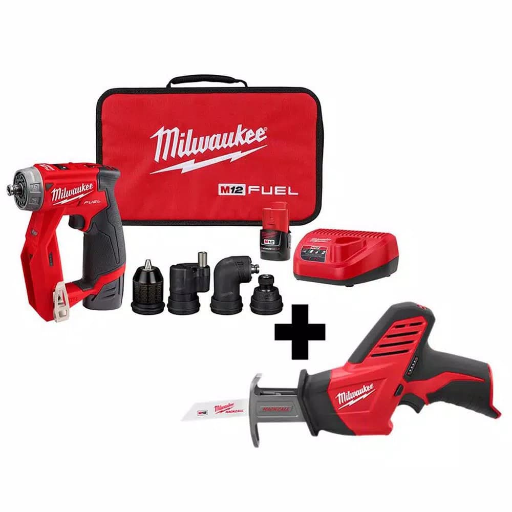 Milwaukee M12 FUEL 4-in-1 Installation Drill Driver Kit with M12 Hackzall Reciprocating Saw