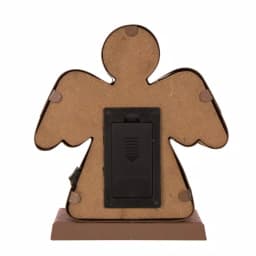 Glitzhome 7.48 in. Marquee LED Angel Stocking Holder - Festive Holiday Mantel Decor thumbnail 3