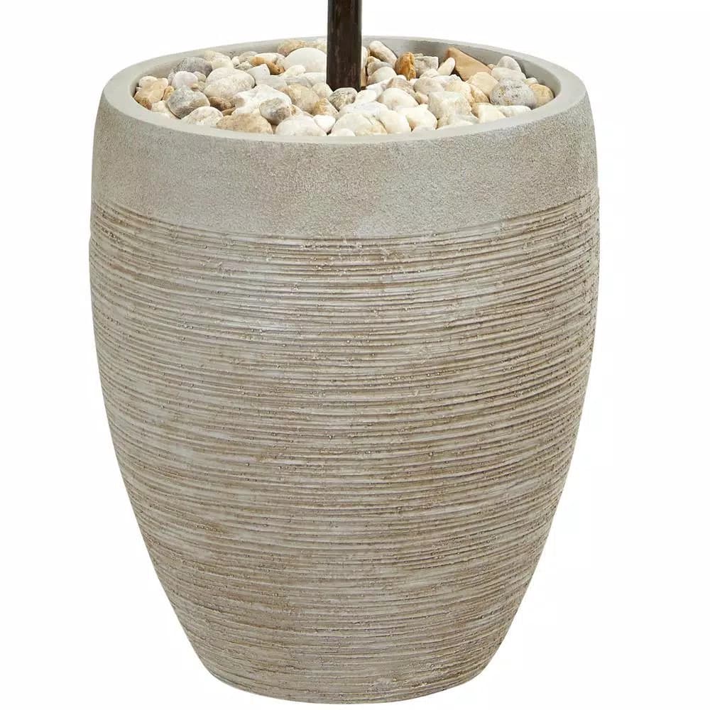 Nearly Natural 3 ft. Artificial Boxwood Ball Topiary Tree in Sand Colored Oval Planter