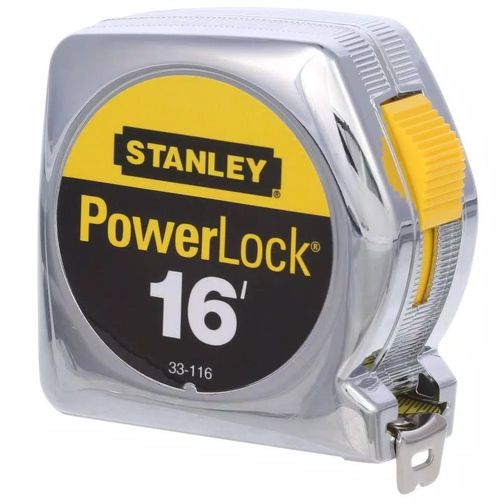 Stanley 16 ft. PowerLock Tape Measure with Tru-Zero Hook and Mylar Polyester Blade