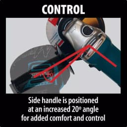 Makita 4 in. Corded Angle Grinder, 6 Amp, 11,000 RPM with Grinding Wheel and Hard Case thumbnail 8