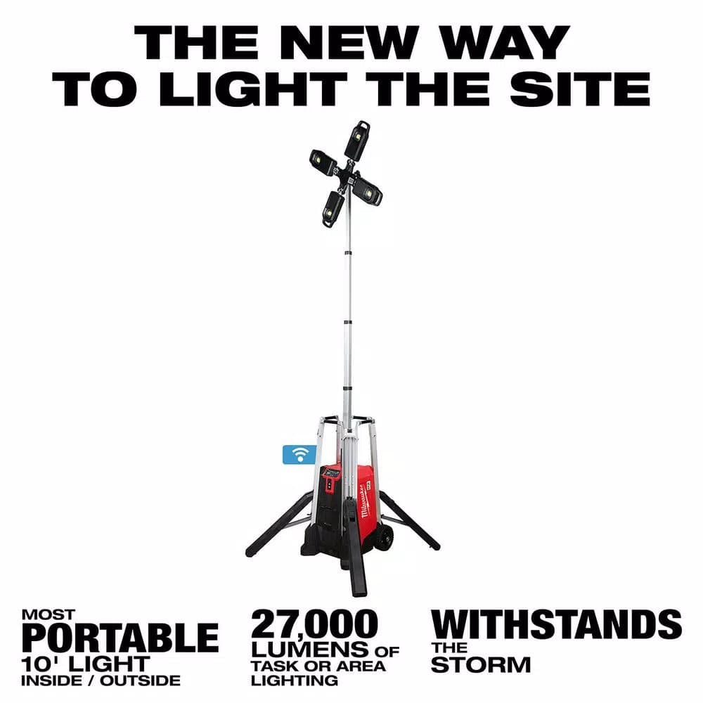 Milwaukee MX FUEL Lithium-Ion Cordless Rocket Tower Light with Integrated Charger