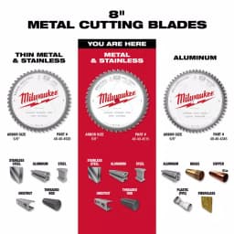 Milwaukee 8 in. 42T Carbide Metal & Stainless Steel Circular Saw Blade thumbnail 4