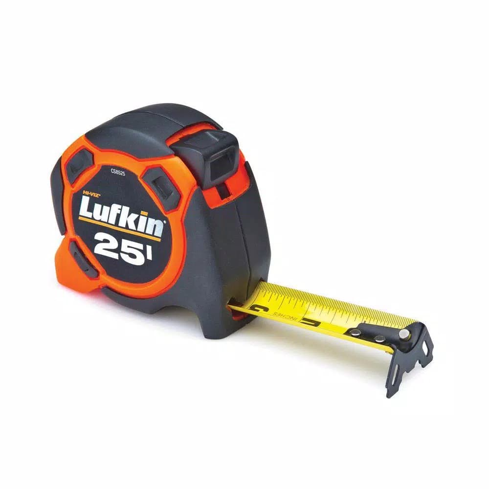Lufkin Control 25 ft. Tape Measure, 10 ft. Standout, Yellow Clad Blade