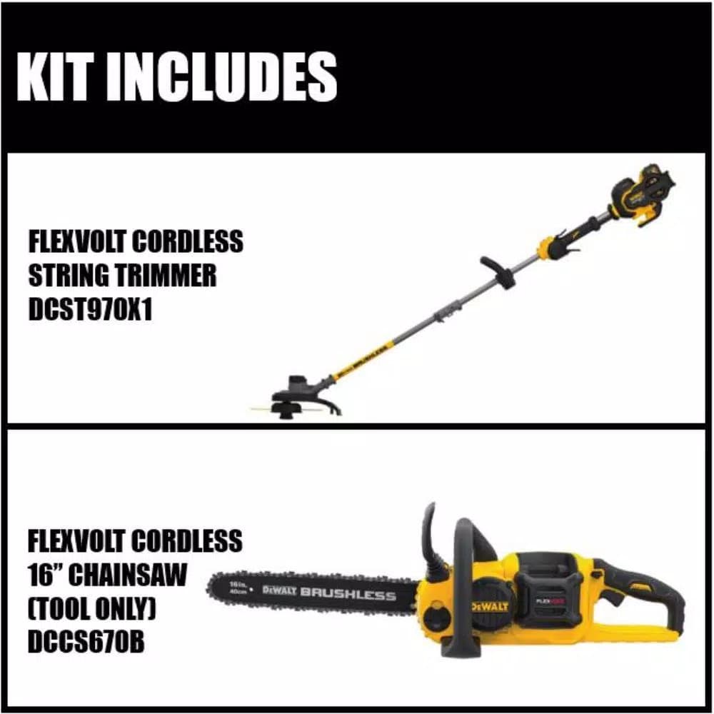 DEWALT 60V MAX Cordless FLEXVOLT Brushless 15 in. String Trimmer Kit with 3.0 Ah Battery and Charger