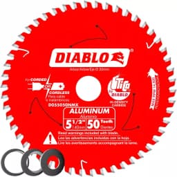 Diablo 5-1/2 in. 50-Teeth Aluminum Cutting Saw Blade with Bushings thumbnail 1