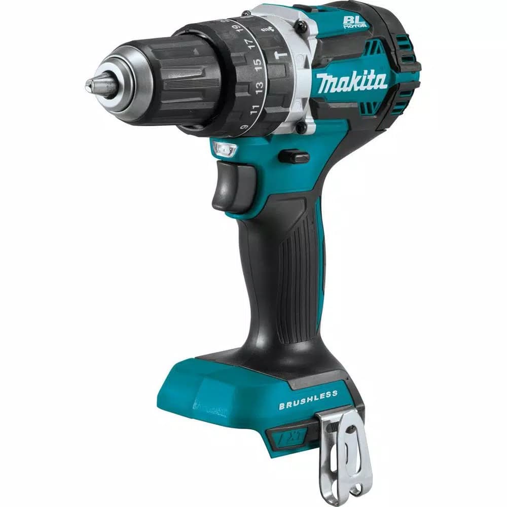 Makita 18V LXT Brushless Cordless Tool Combo Kit: Impact Driver, Hammer Driver-Drill, Recipro Saw & Battery Starter Pack