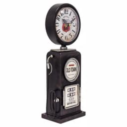 Yosemite Home Decor Old Town Black Gas Pump Table Top Analog Clock thumbnail 3