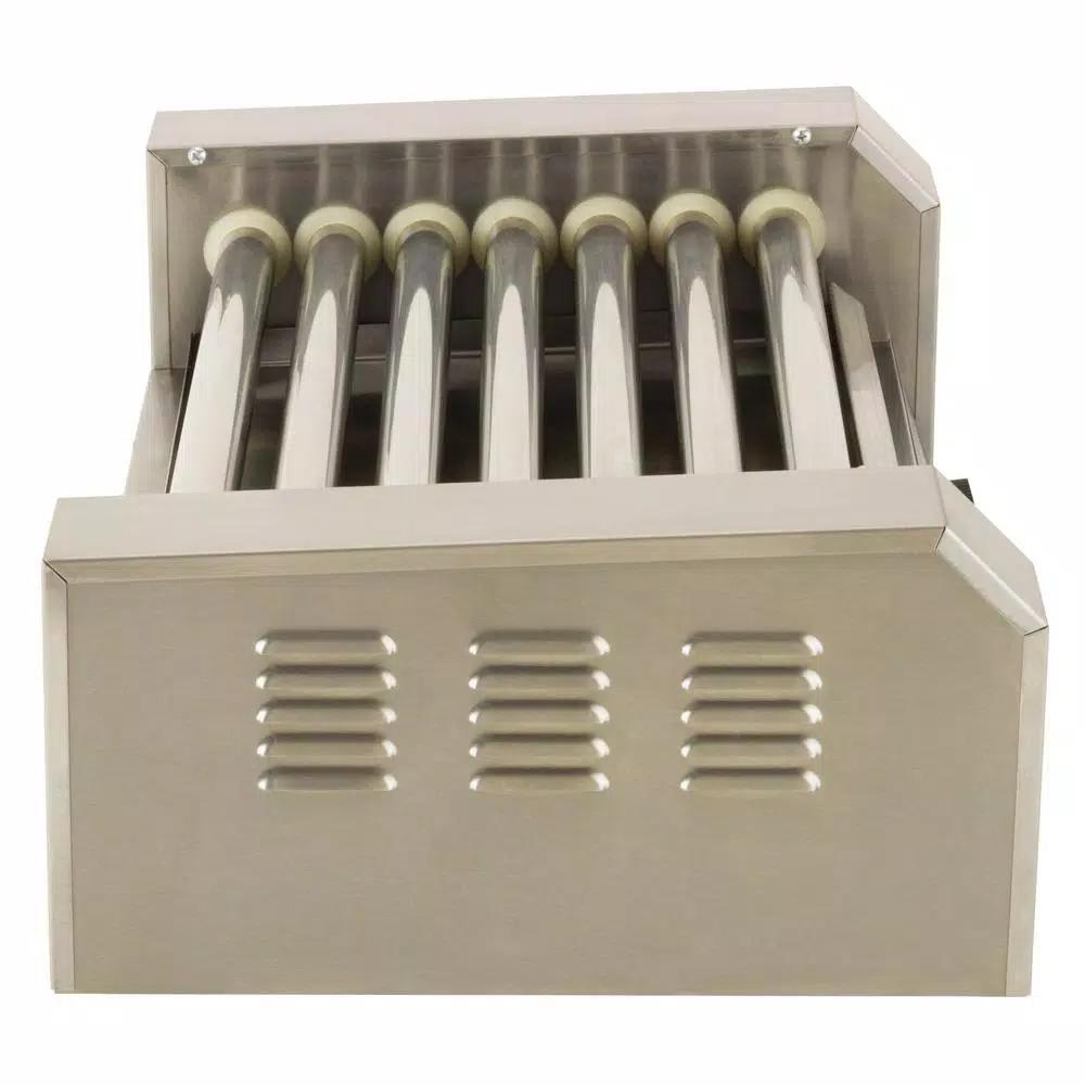Funtime 187 sq. in. Stainless Steel Hot Dog Roller Grill, Dual Temperature Control