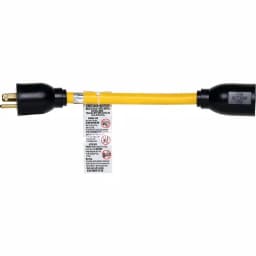 Hilti 15 Amp Twist Lock Adapter, L5-20P to 5-15R, 120V, Yellow thumbnail 1