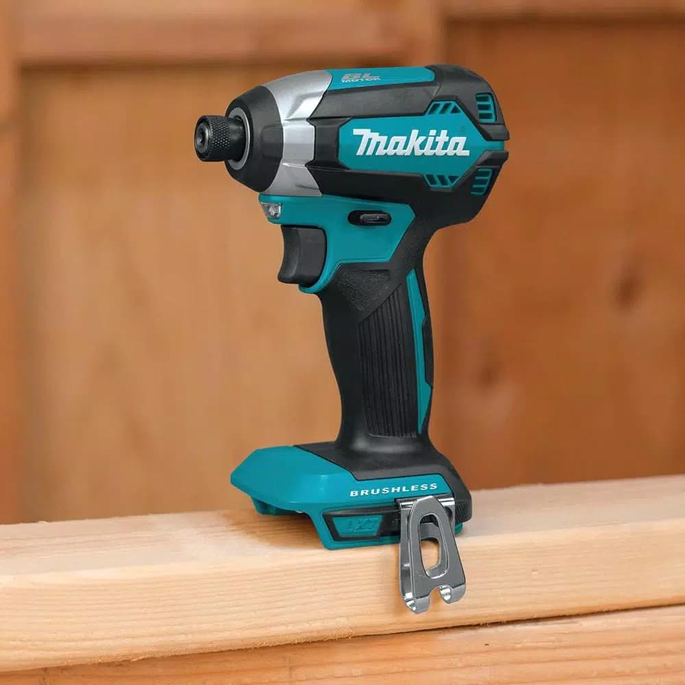 Makita 18V LXT Brushless Cordless Tool Combo Kit: Impact Driver, Hammer Drill, Reciprocating Saw & Battery Starter Pack