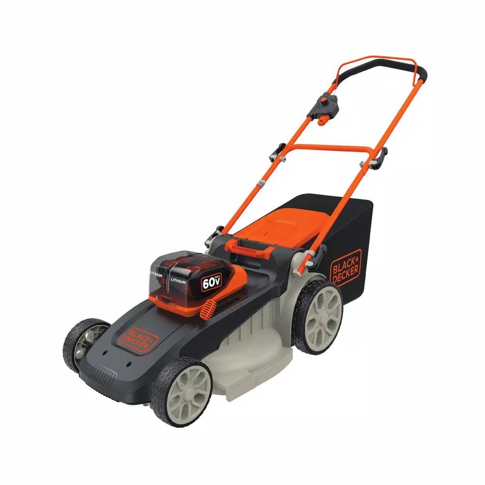 BLACK+DECKER 60V MAX Cordless 20 in. Walk Behind Push Lawn Mower with (2) 2.5 Ah Batteries and Charger