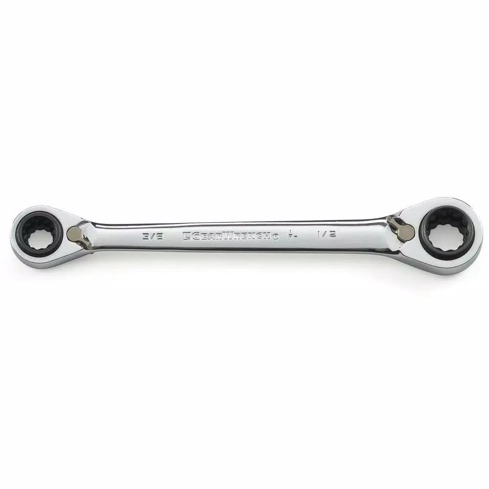 GearWrench 2-Piece Quadbox Reversible Ratcheting Wrench Set, SAE