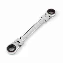 TEKTON 17 mm x 19 mm Flex-Head Ratcheting Box End Wrench thumbnail 1
