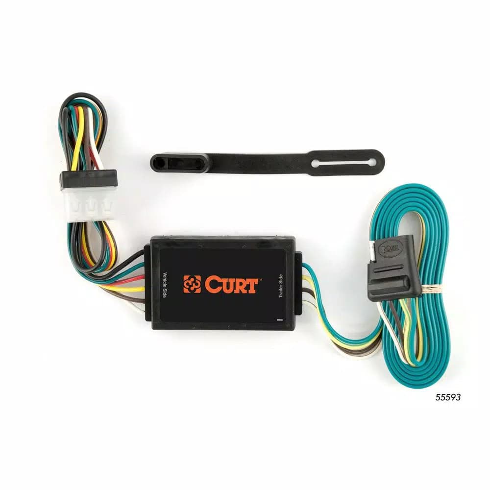CURT Custom Vehicle-Trailer Wiring Harness, 4-Way Flat for Mazda CX-7 (OEM Tow Package Required)