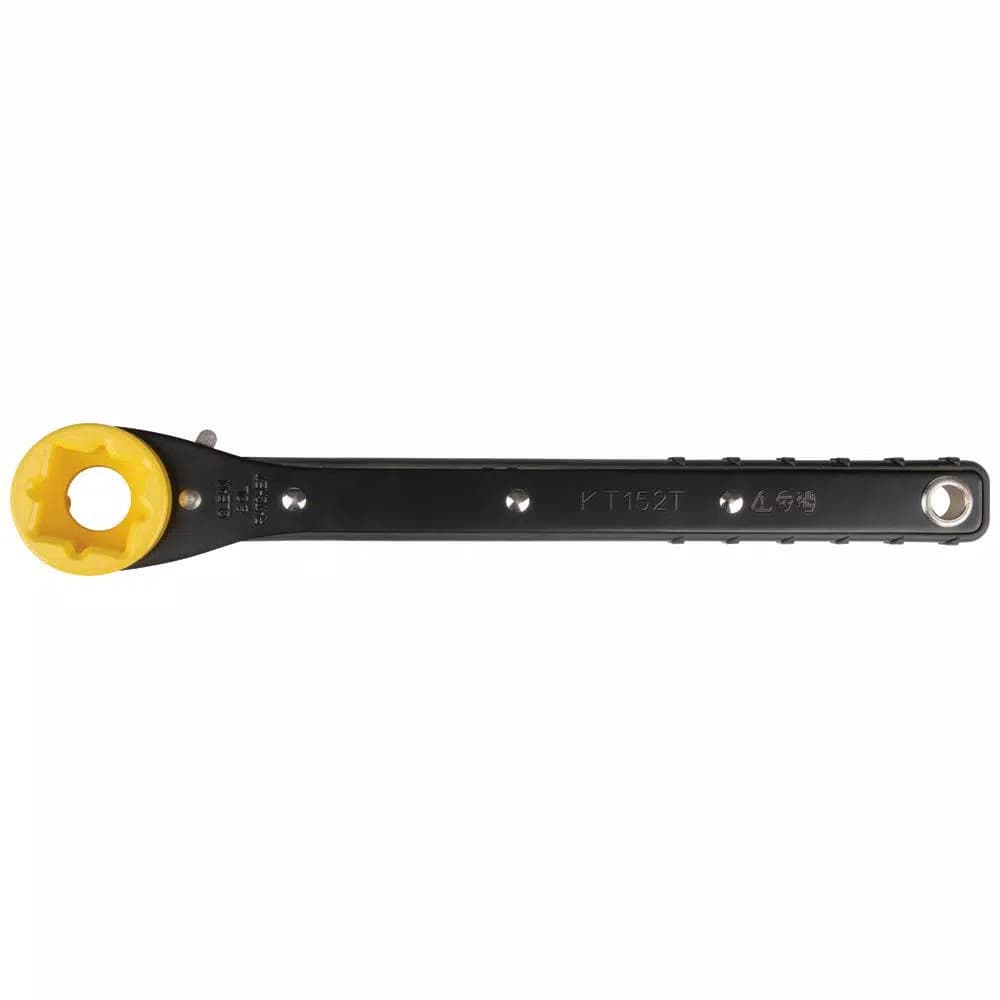 Klein Tools Slim Ratcheting Lineman's Wrench, 4-in-1 Multi-Size Utility Tool