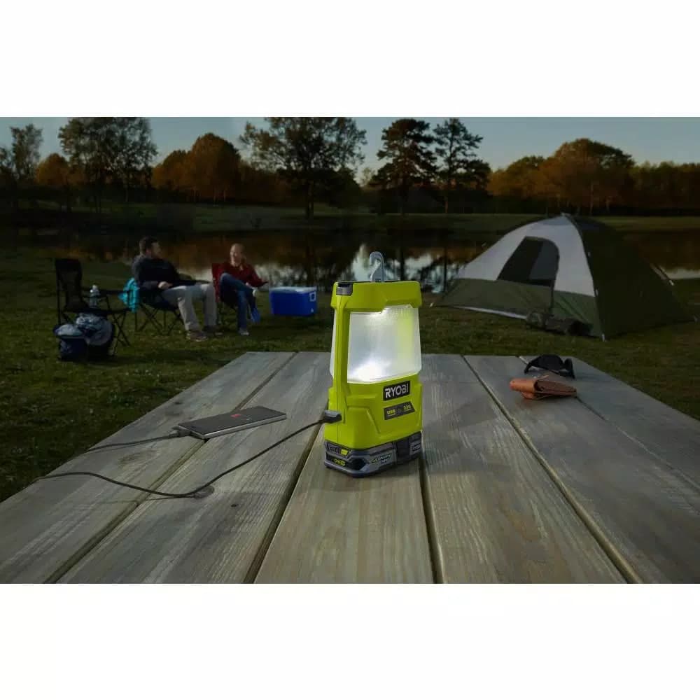 RYOBI 18V ONE+ Cordless Area Light with USB Charger, 330 Lumens, Tool-Only