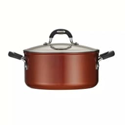 Tramontina Style Ceramica 5 Qt. Round Aluminum Dutch Oven with Glass Lid, Metallic Copper thumbnail 2