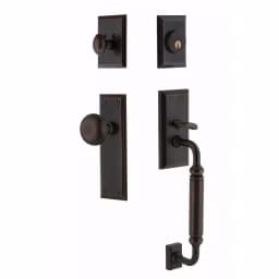 Nostalgic Warehouse New York Keyed Entry Handleset with New York Knob, Timeless Bronze thumbnail 1