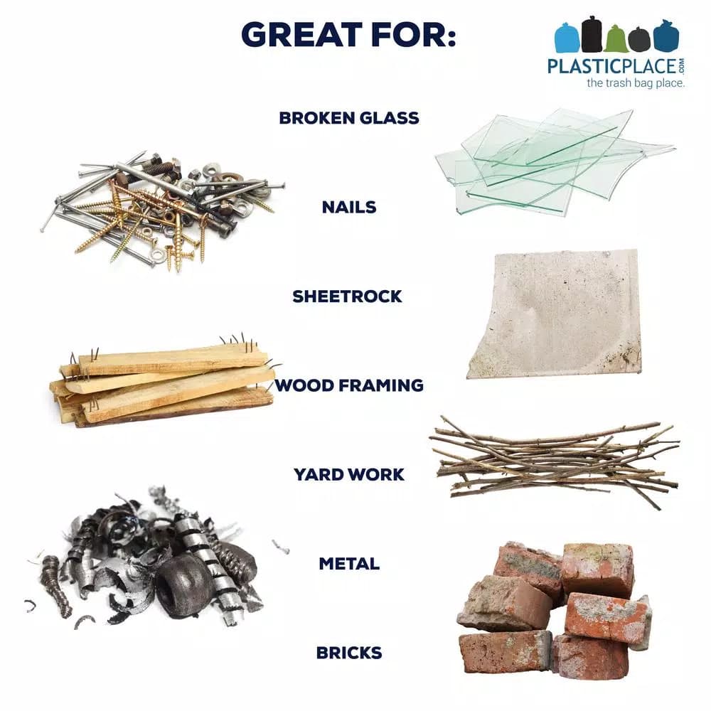 Plasticplace 3.0 mil Clear Contractor Trash Bags, 55-60 Gal, 38 in. x 58 in., 50-Case Pack