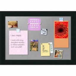 Amanti Art Corvino 41 in. W x 29 in. H Black Wood Framed Magnetic Memo Board thumbnail 4