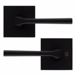 Kwikset Lisbon Square Matte Black Interior Passage Door Lever thumbnail 8