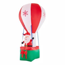 Airblown 12 ft. Inflatable Santa in Hot Air Balloon with Northern Sky Light Show Projection thumbnail 3