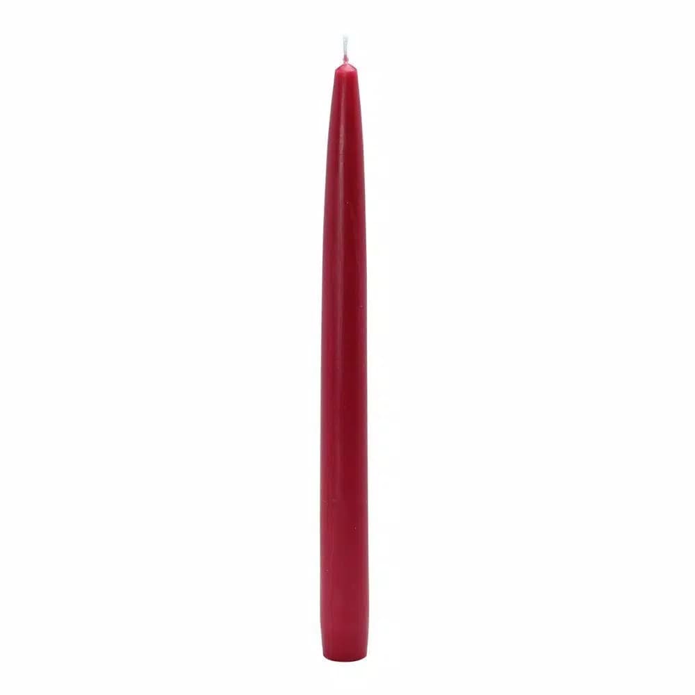 Zest Candle 10 in. Red Taper Candles, 12-Set