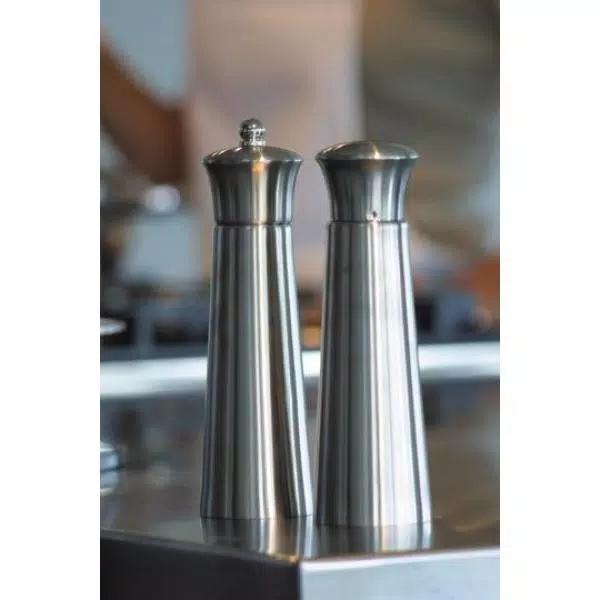 BergHOFF Straight Line Essentials Pyramid Stainless Steel Salt and Pepper Mill Set