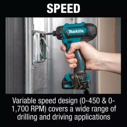 Makita 12V max CXT Cordless 1/4 in. Hex Screwdriver Kit, 2.0Ah thumbnail 8