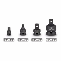 Capri Tools 4-Piece Impact Adapter and Reducer Set, Chrome Molybdenum Steel thumbnail 3