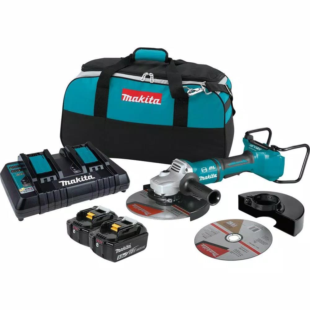 Makita 36V (18V x2) LXT Brushless 9 in. Paddle Switch Angle Grinder Kit with Electric Brake