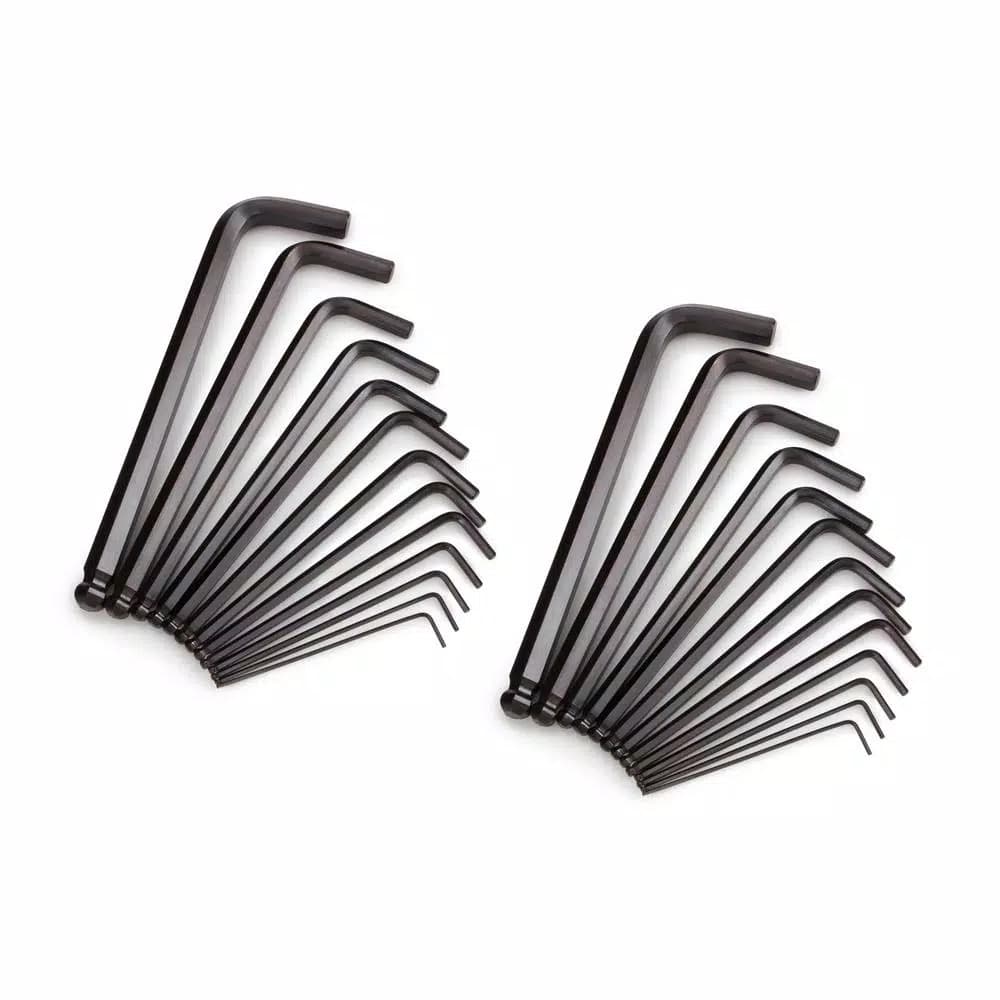 TEKTON 26-Piece Long Arm Ball End Hex Key Wrench Set, Inch and Metric