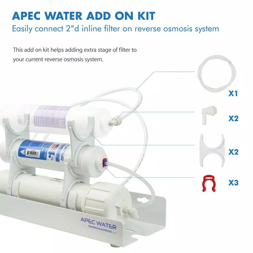 APEC Water Systems APEC Water Reverse Osmosis System Add-On Kit for 2 in. D Inline Filters