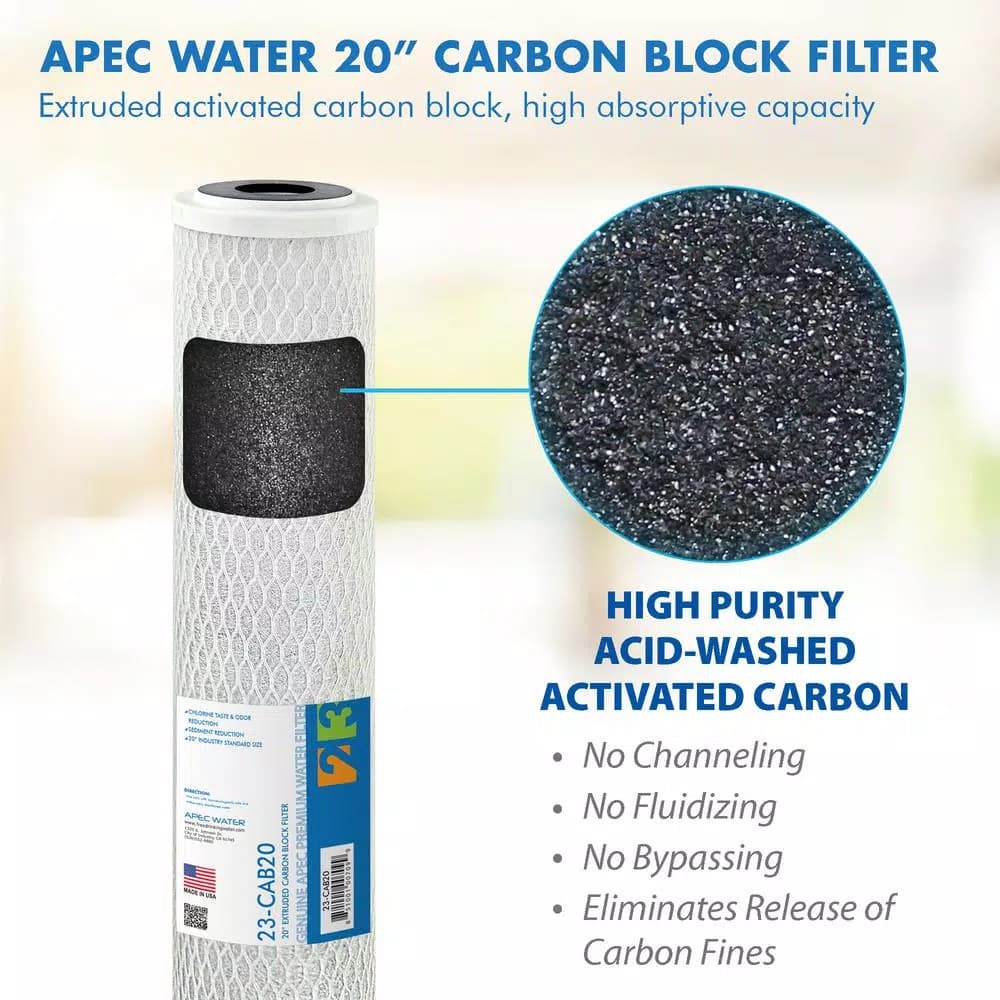 APEC Water Systems 20 in. x 2.5 in. High Capacity Extruded Carbon Pre-Filter